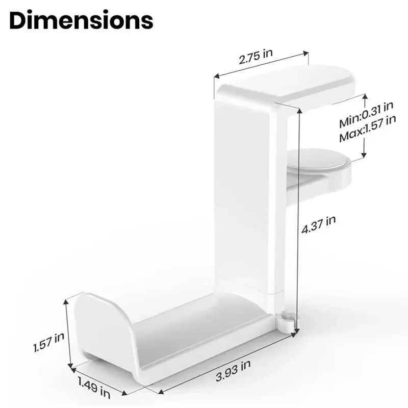 Rotating Desk Clip Headphone Holder
