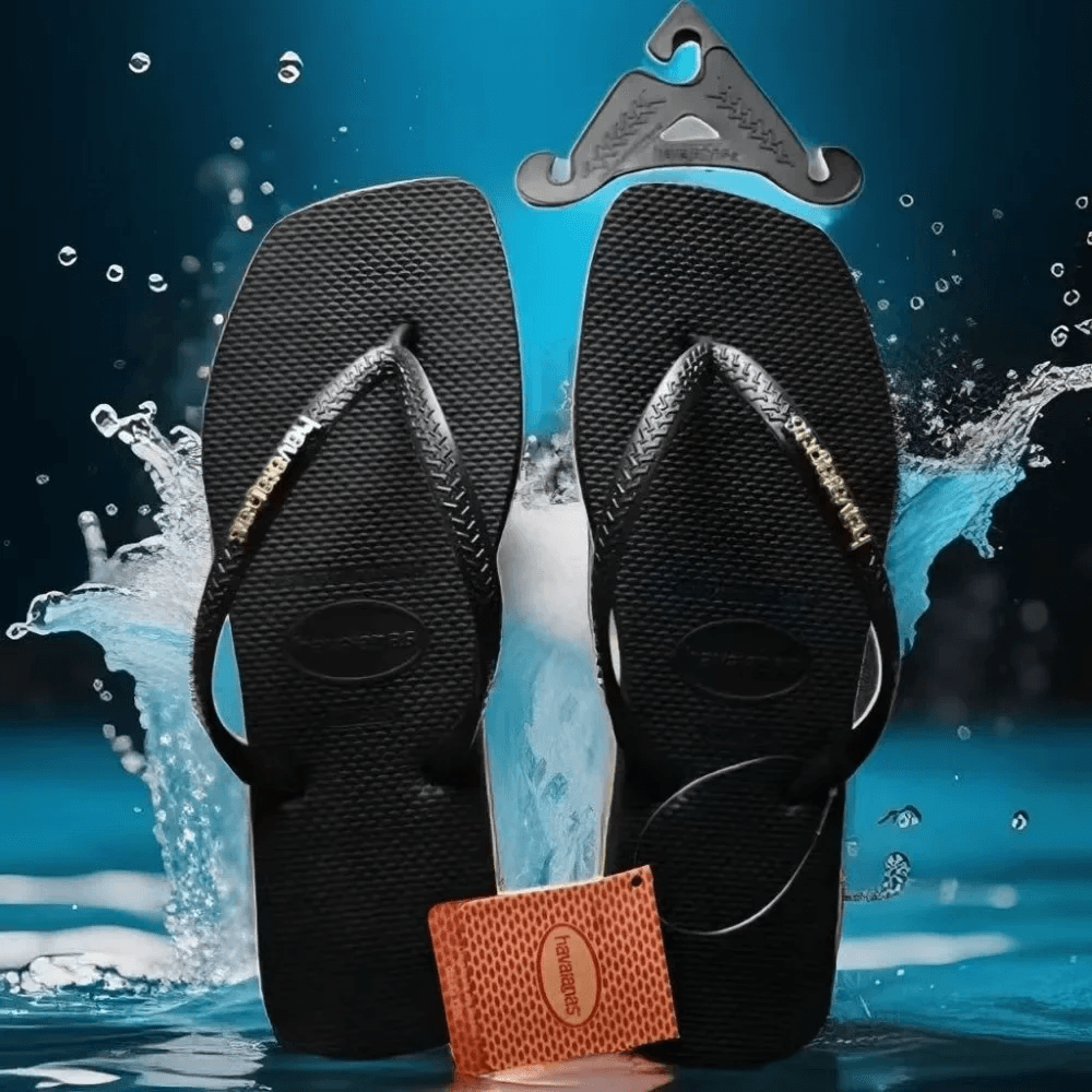 RioChic Black Women Beach Flip Flops Plus Size Summer Sandals