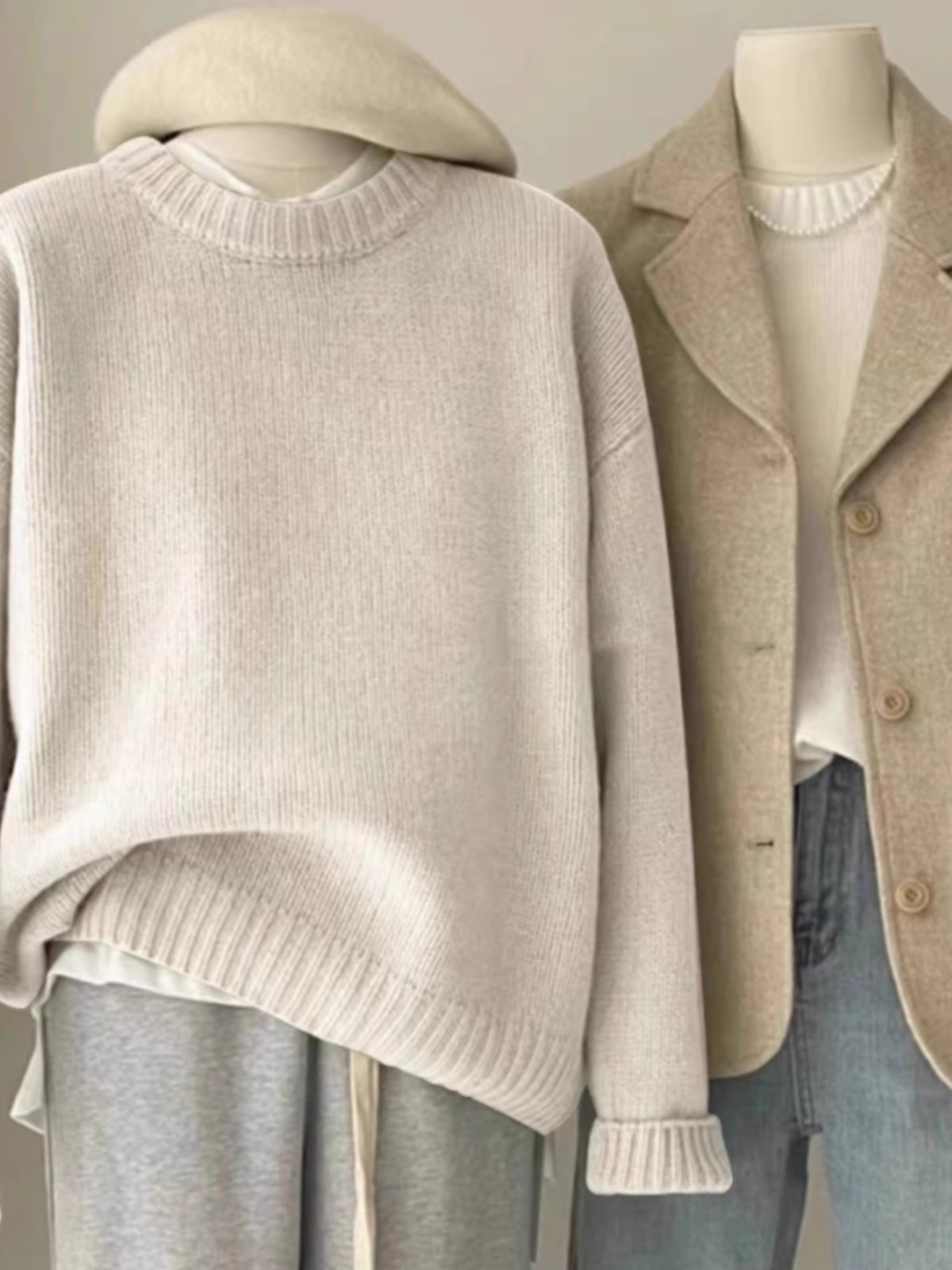 Women's Cashmere Crewneck Sweater in 100% Pure