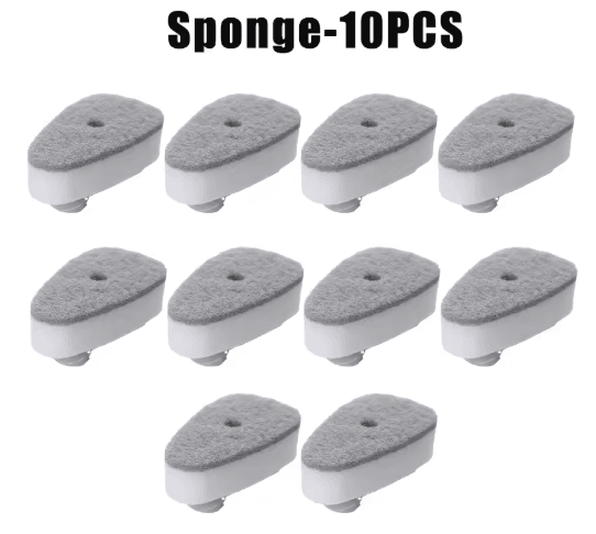 No Scratch Dishwand Set Soap Dispensing Dishwashing Brush Sponge Cleaner