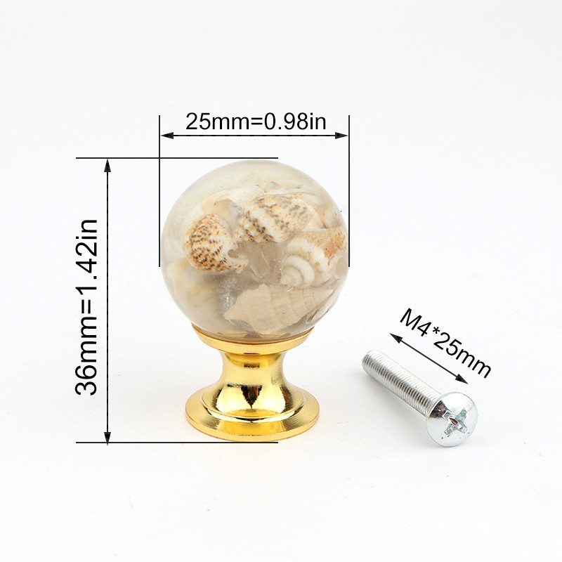 Amber Shell Tiger Eye Cabinet Handles Gold Drawer Knobs Luxury Furniture Pulls