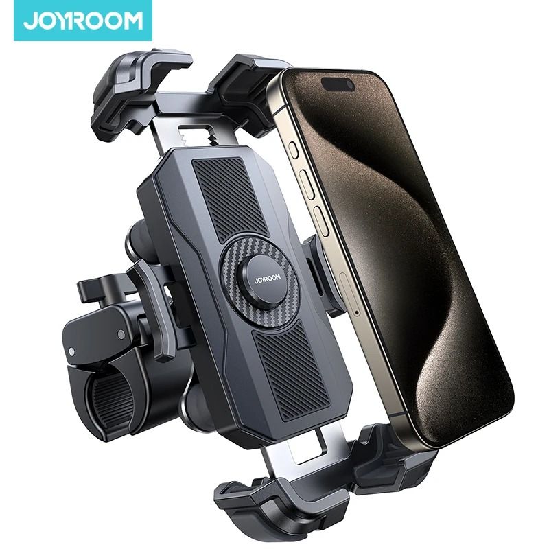 Joyroom High-Intensity Motorcycle Phone Mount | Anti-Vibration Handlebar Holder for 4.7–7in iPhone & Android