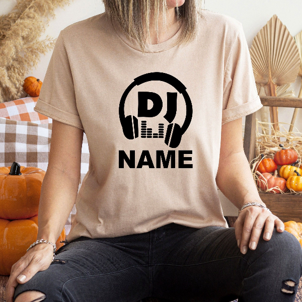 Customized DJ Shirt With Name, Personalized Gift, Funny Disc Jokey Shirt, Custom DJ Tee, Music Lover Shirt
