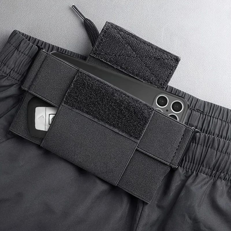 Stretch Running Waist Pack – Hidden Sports Money Belt for Phone Keys Cards, Slim No-Bounce Pouch for Hiking Gym