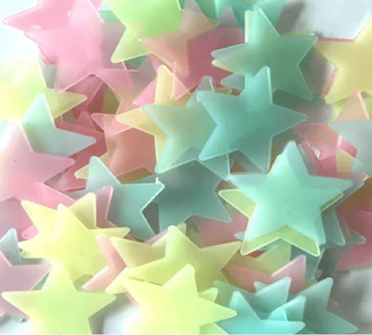 StarGlow 100 Piece Glow in the Dark Wall Stickers Set