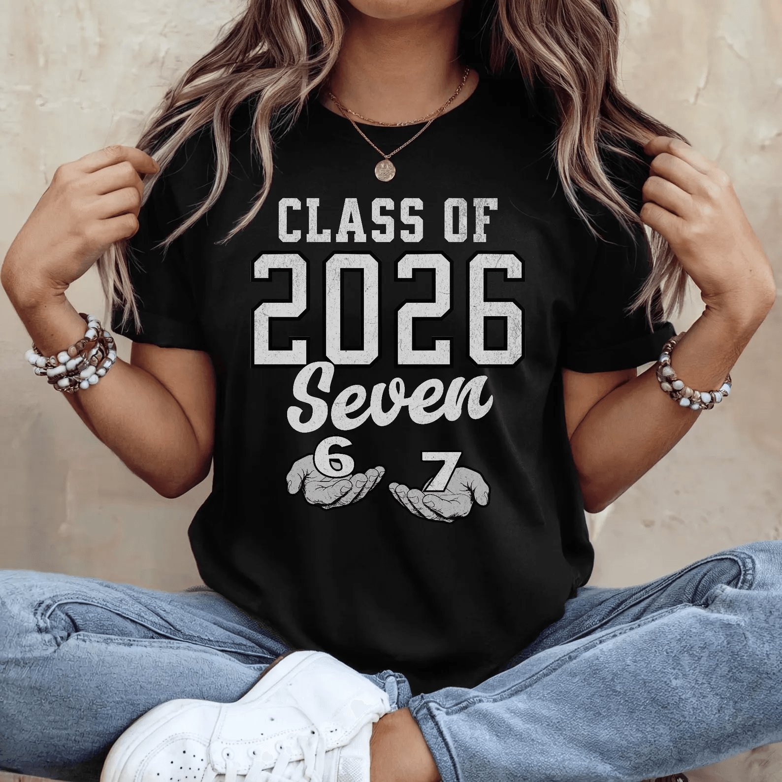Class of 2026 Funny Six Seven Shirt Retro Graduation 2026 Shirt Senior Meme Tee Gift