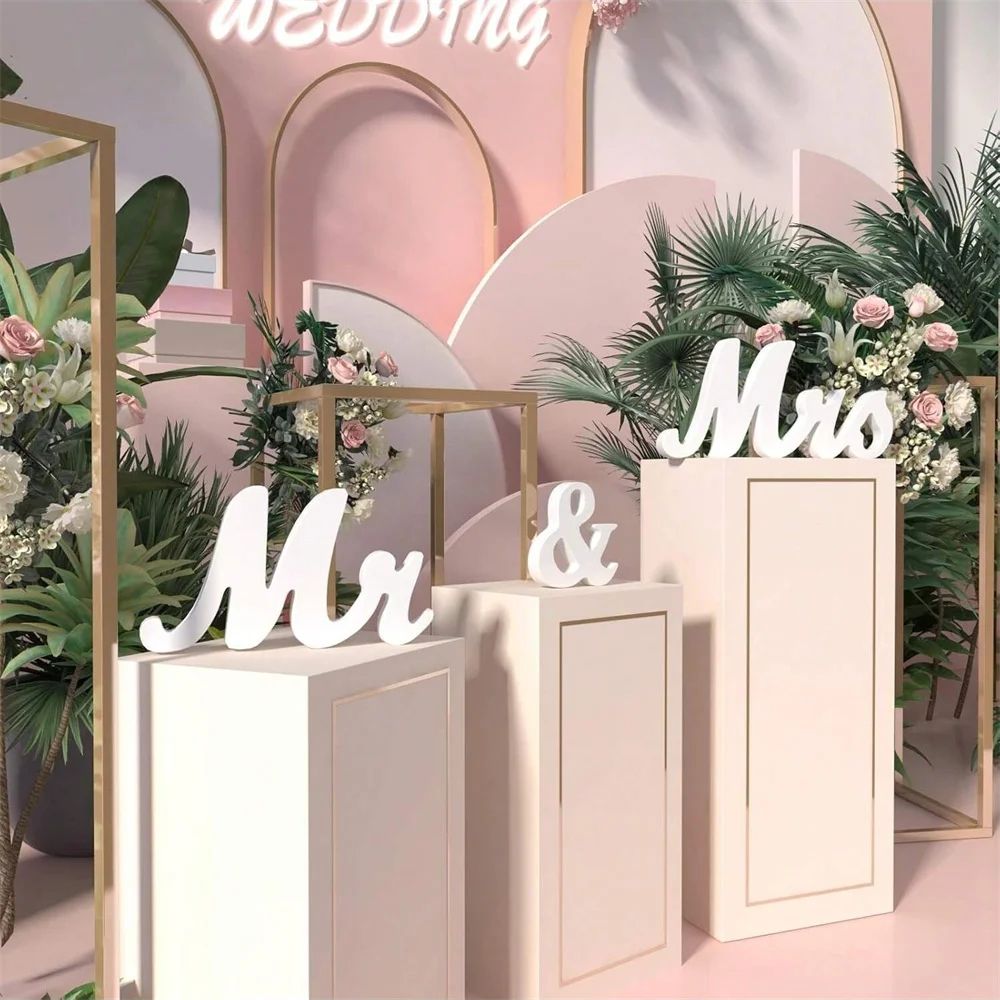 Wooden Mr and Mrs Wedding Sign Set
