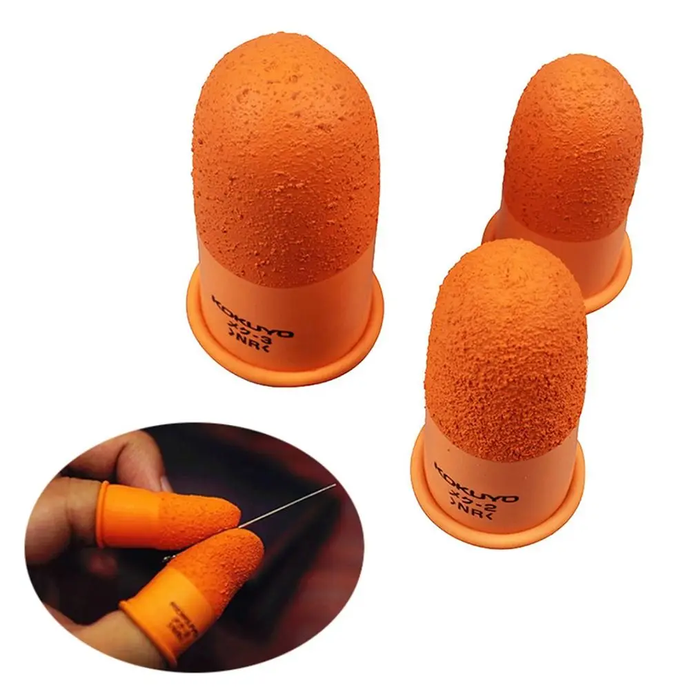 Non-slip Finger Cover Gloves for Sewing, Handmade Craft, Orange Fingertips Protector