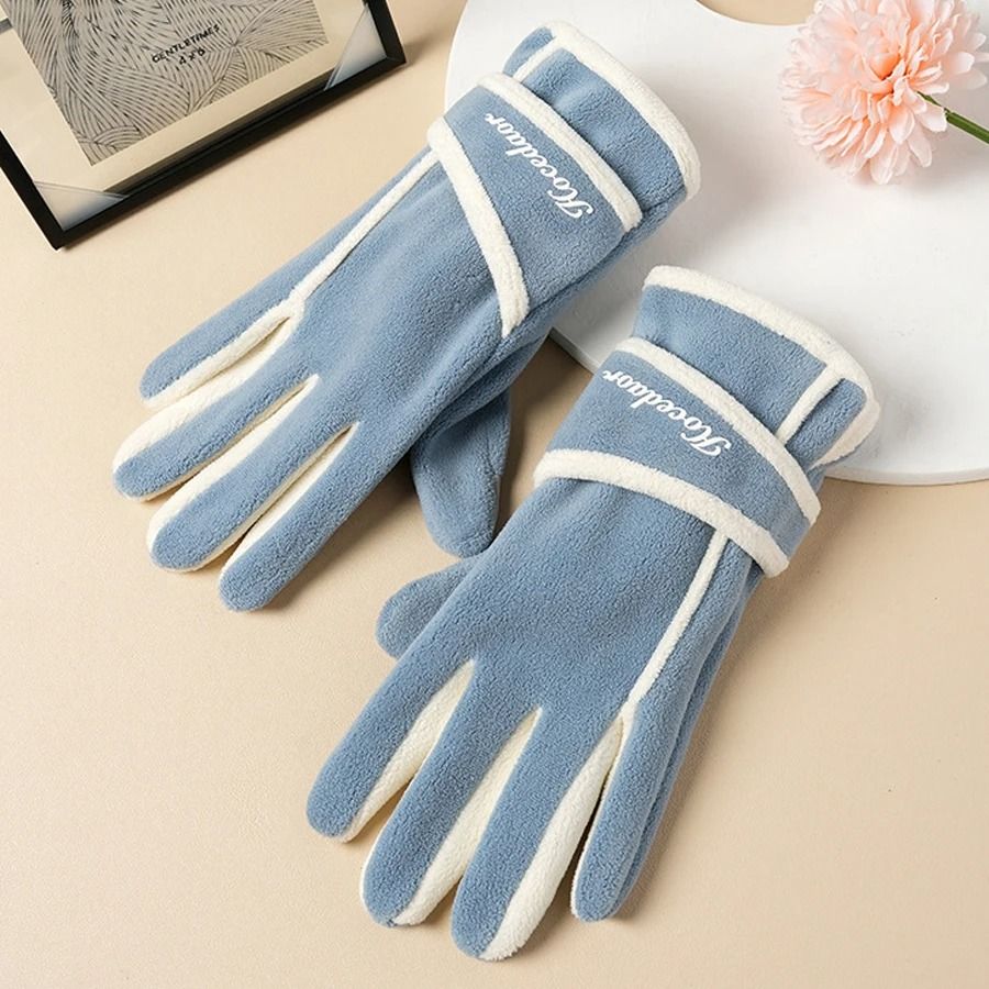 Thermal Velvet Insulated Windproof Riding Gloves