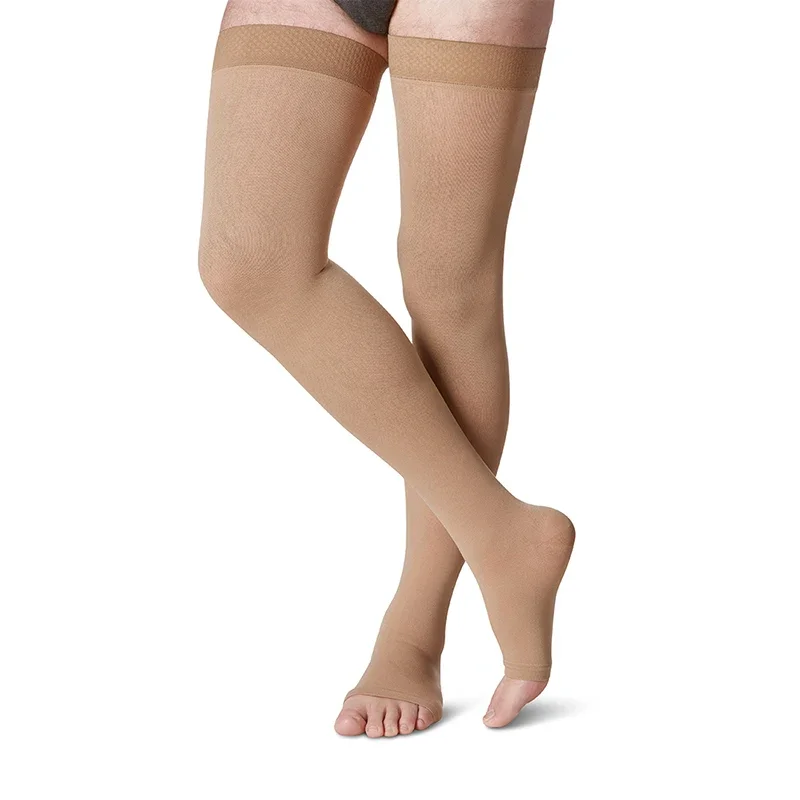 Thigh High Compression Socks for Men, Ideal for Medical, Nursing, Hiking, Varicose Veins, Travel, Flight, Running