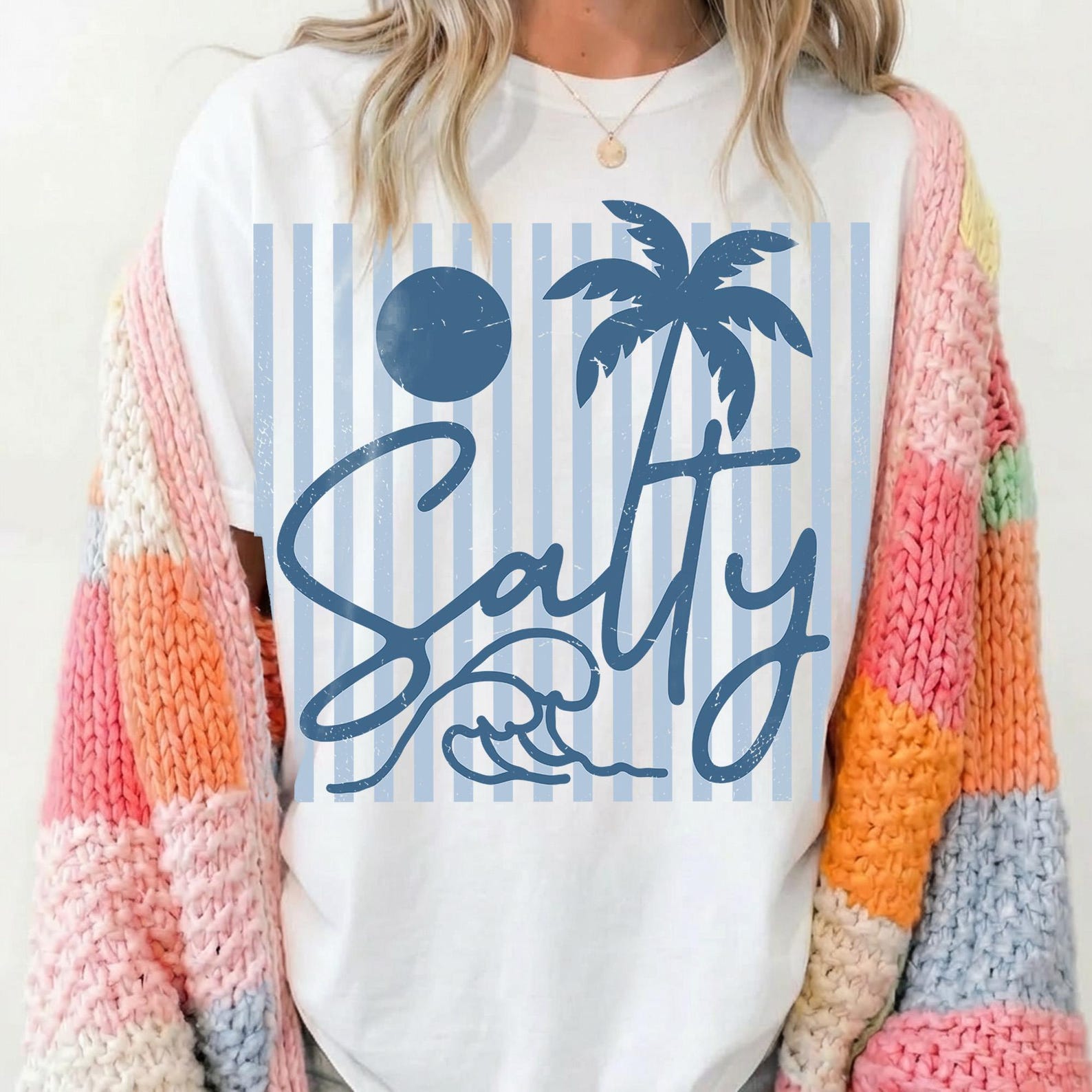 Salty Shirt Coastal Beach Vibes Graphic Tee Ocean Lover Summer Outfit