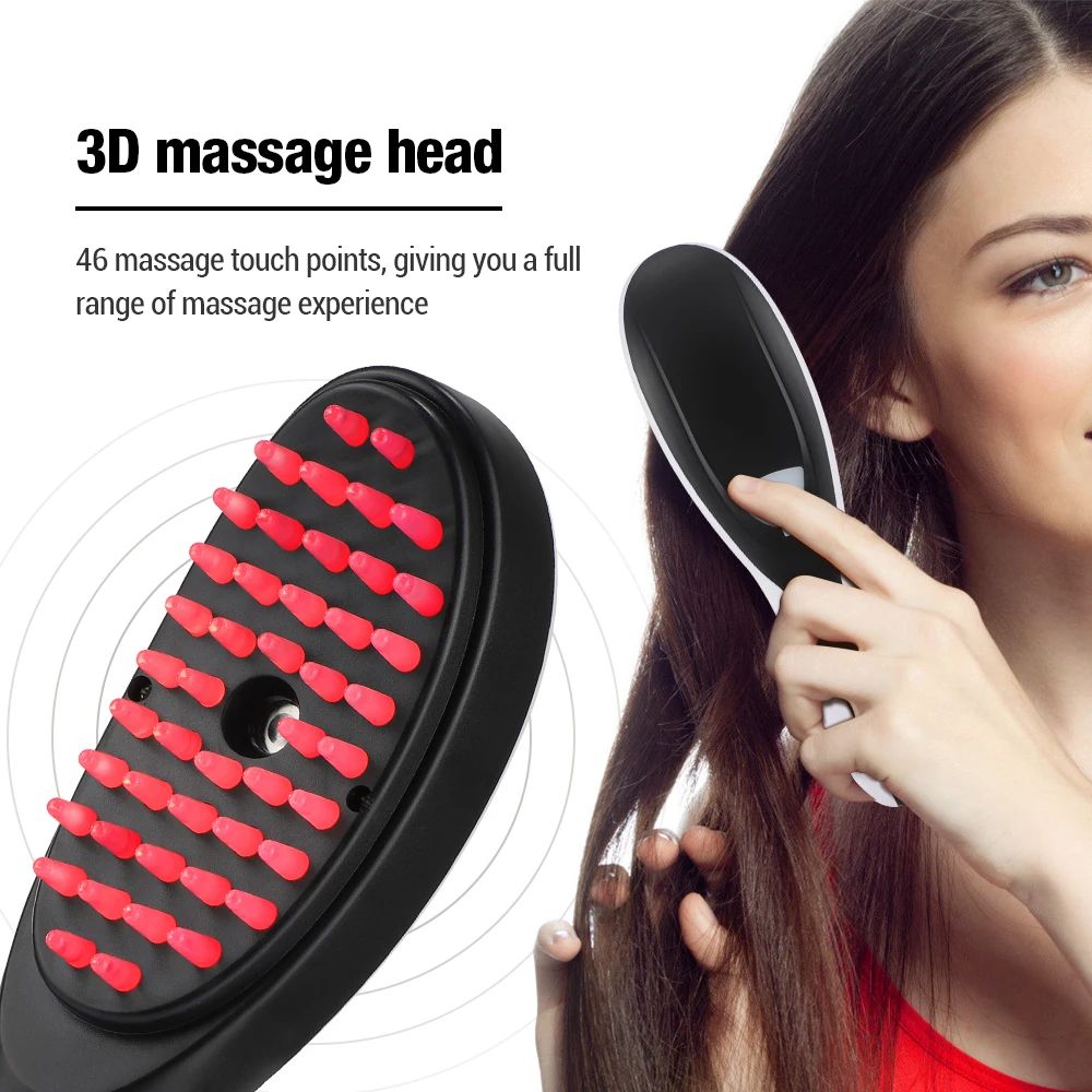 Electric Hair Growth Comb Scalp Massage Spray Brush with LED Therapy