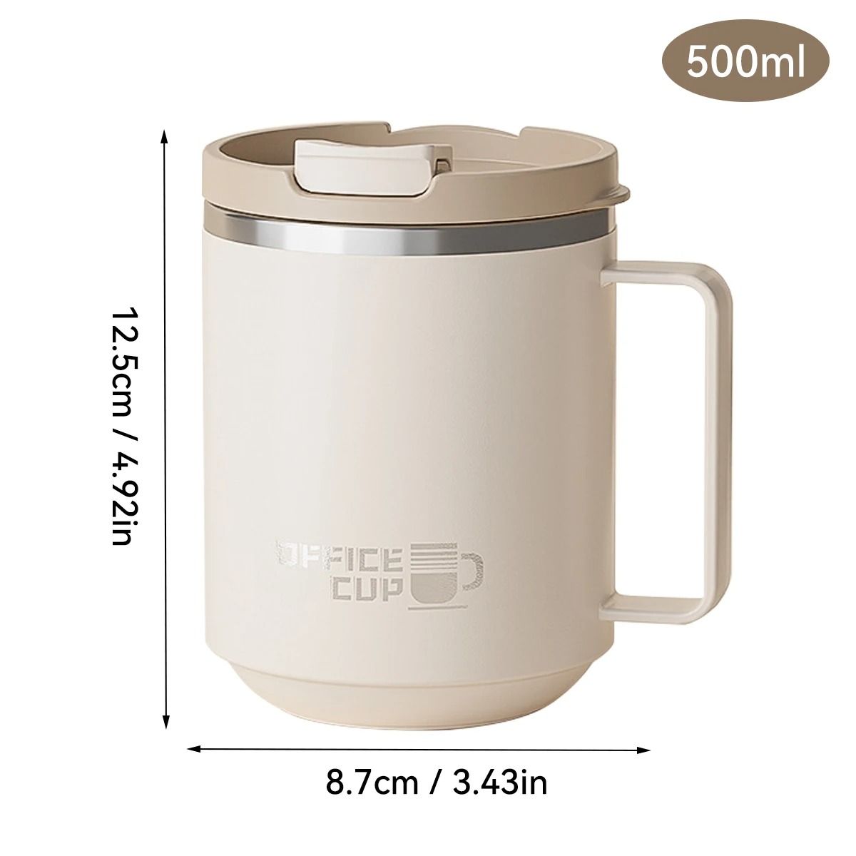 Insulated Stainless Steel Coffee Mug Double Wall Large Capacity Travel Cup