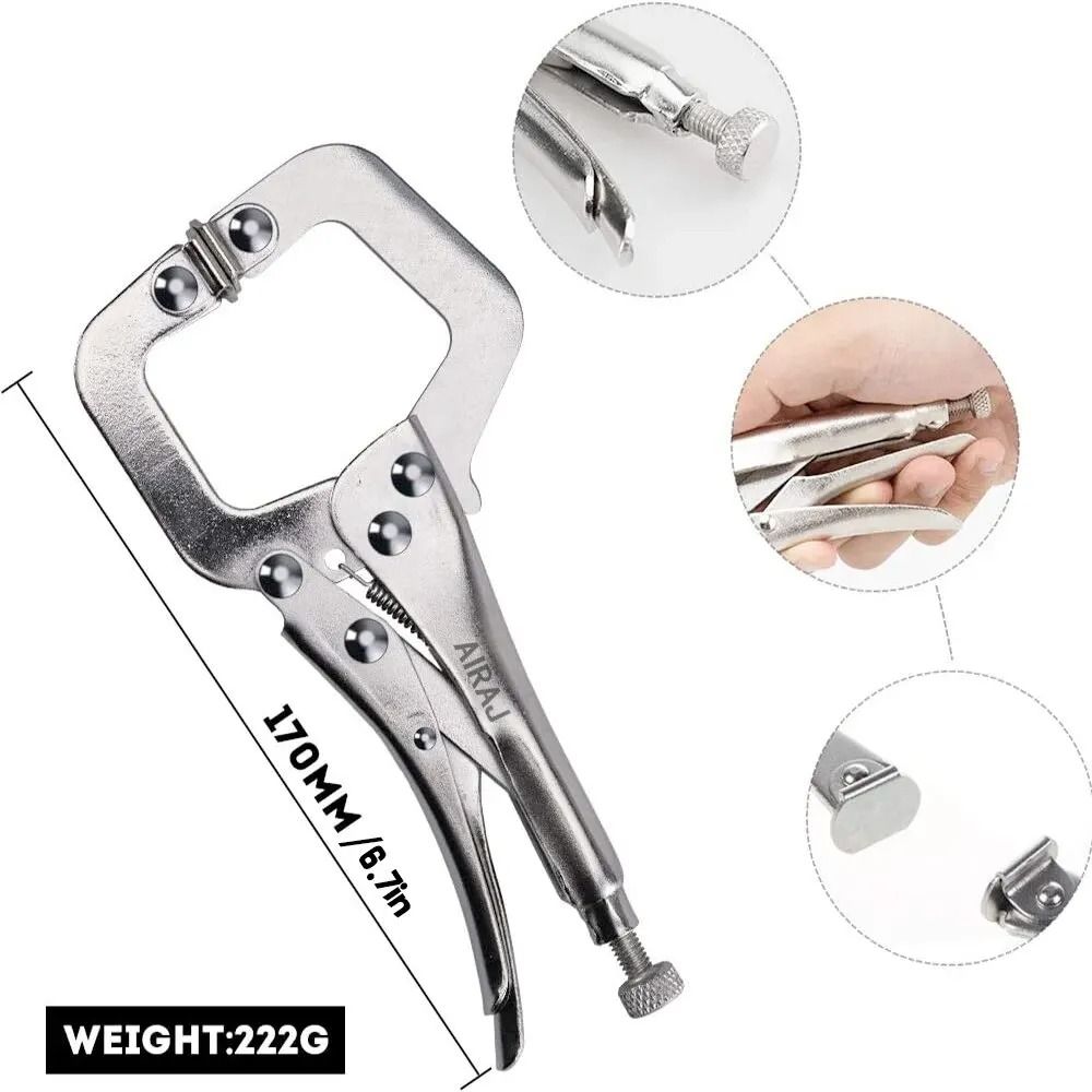 AIRAJ 7 Inch Multifunctional Locking Pliers Carbon Steel Electrician Hand Tool