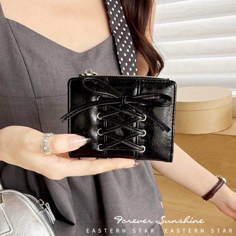 PU Leather Coin Pouch, Casual Clutch Bag, Girl Wallets, Folding Card Holder