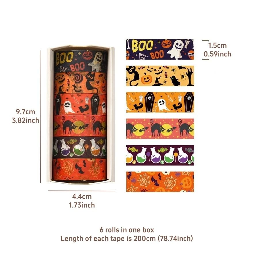 Spooky Season Happy Halloween Washi Tape Set