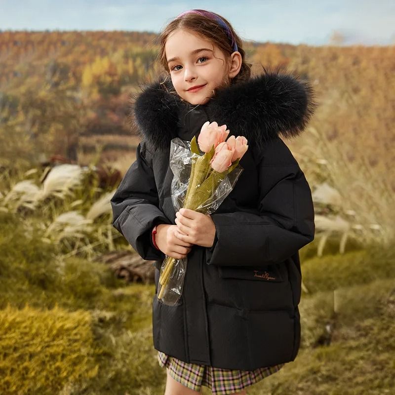 Girls Premium Waterproof Duck Down Winter Parka