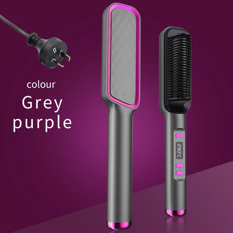 Electric Hot Comb Straightening Brush with Negative Ion Technology and Anti-Scald Design