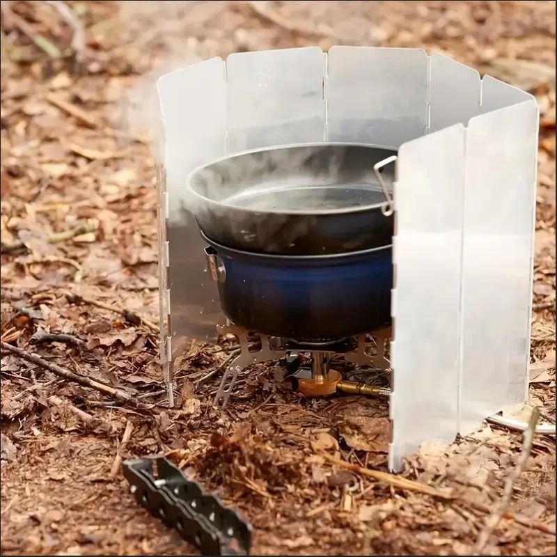 Ultralight Foldable Camping Stove Windscreen Aluminum Alloy Wind Shield