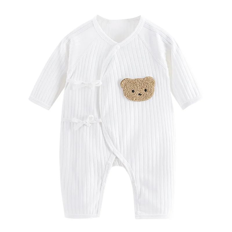 Somenie Cotton Knitted Baby Jumpsuit Long Sleeve Infant Romper