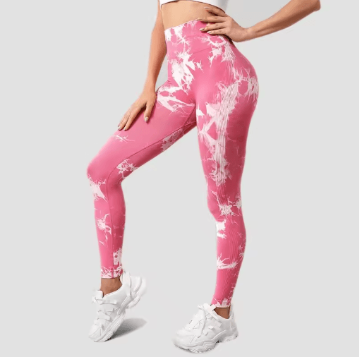 Tie-Dye Butt-Lifting Yoga Leggings – High Waist Slim-Fit Fitness Leggings