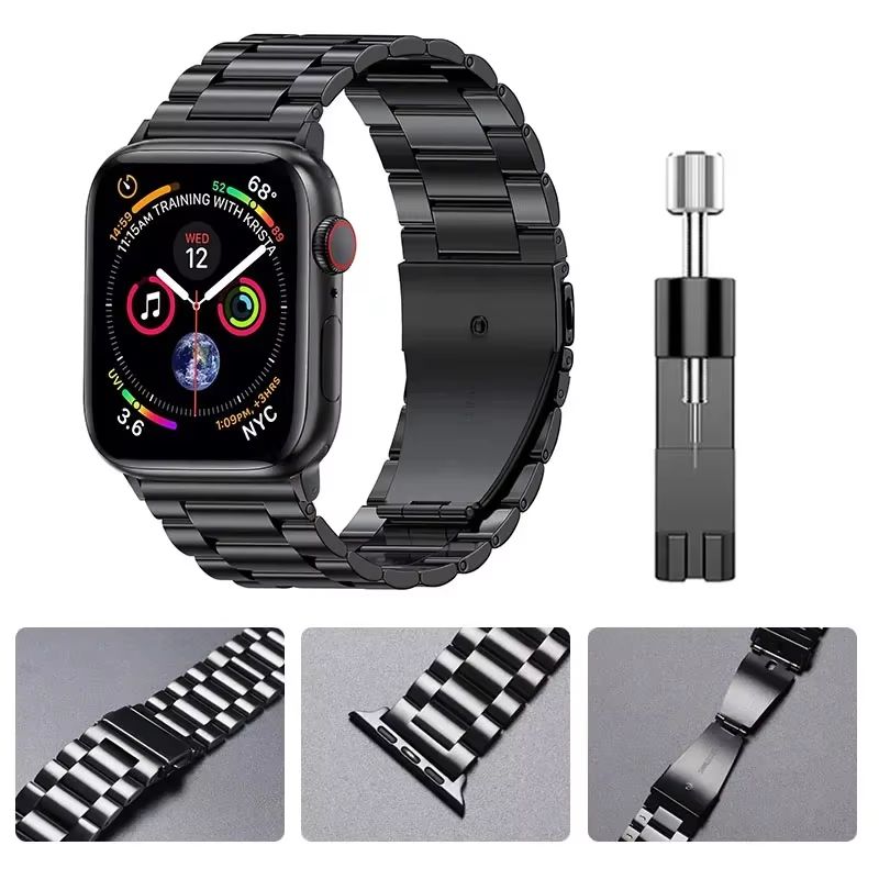 LuxeLink Stainless Steel Band for Apple Watch Ultra 3/2/1 – Premium Metal Bracelet Strap for iWatch Series SE 11 10 9 8