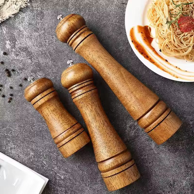 Handheld Adjustable Spice Grinder - Premium Salt & Pepper Mill (5/8/10 in)