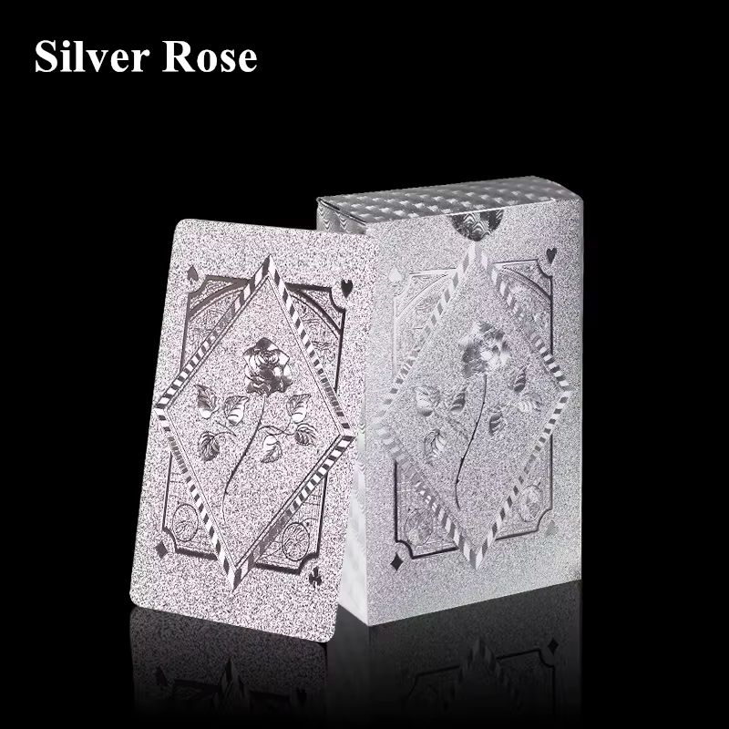 Luxury Waterproof Playing Cards – Sleek Black Poker Deck for Magic, Parties & Game Nights