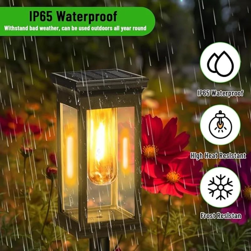Solar Garden Pathway Lights Outdoor – IP65 Waterproof Automatic Landscape Lawn Lights
