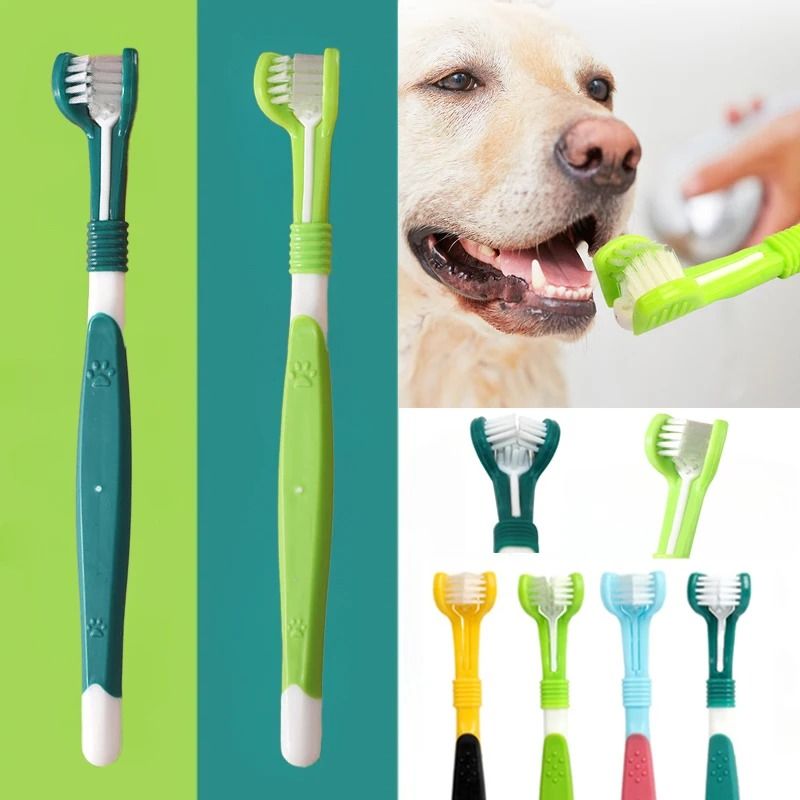 Three Sided Toothbrush For Dogs And Cats