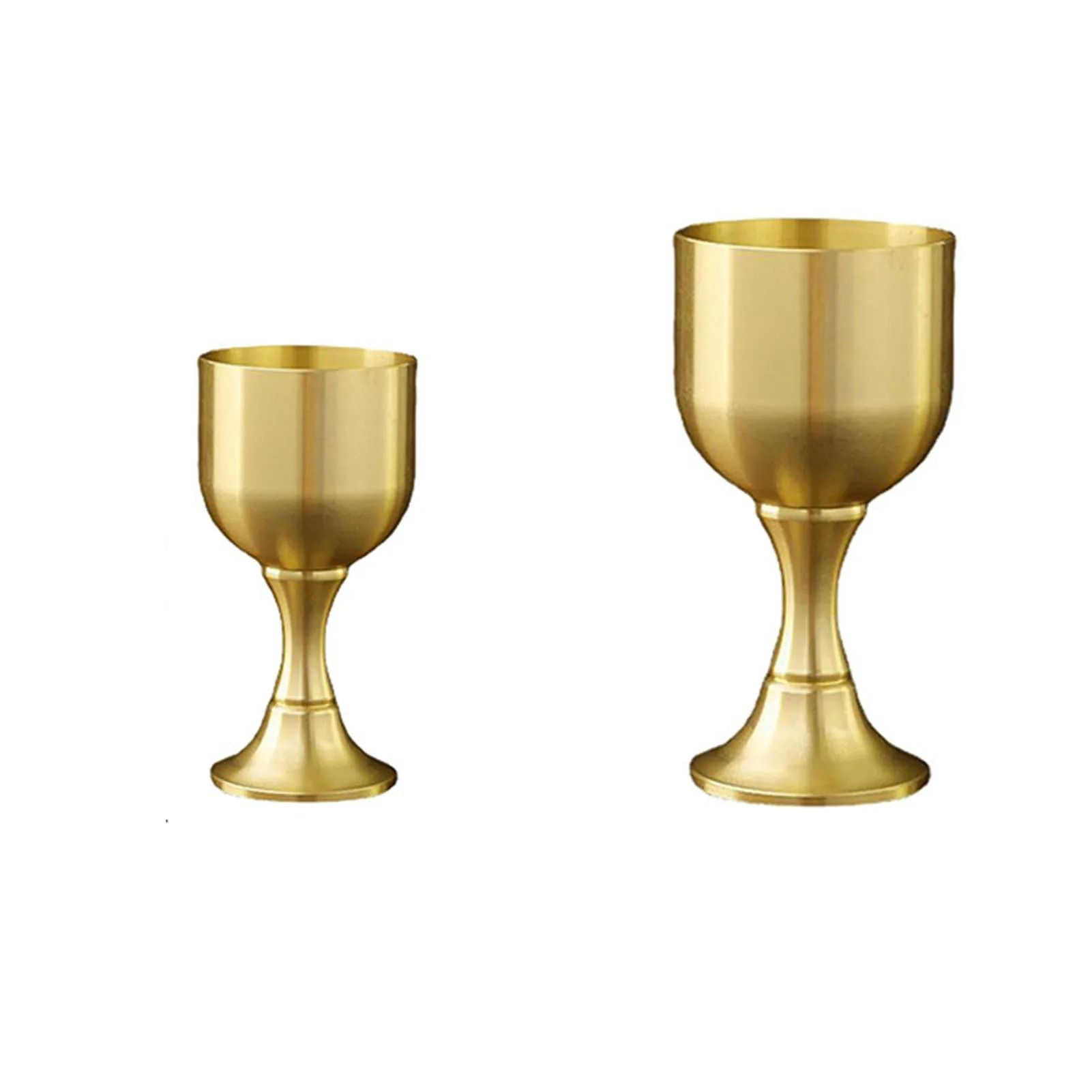 Pure Copper Chalice Cup | Artisanal Brass Beverage Goblet