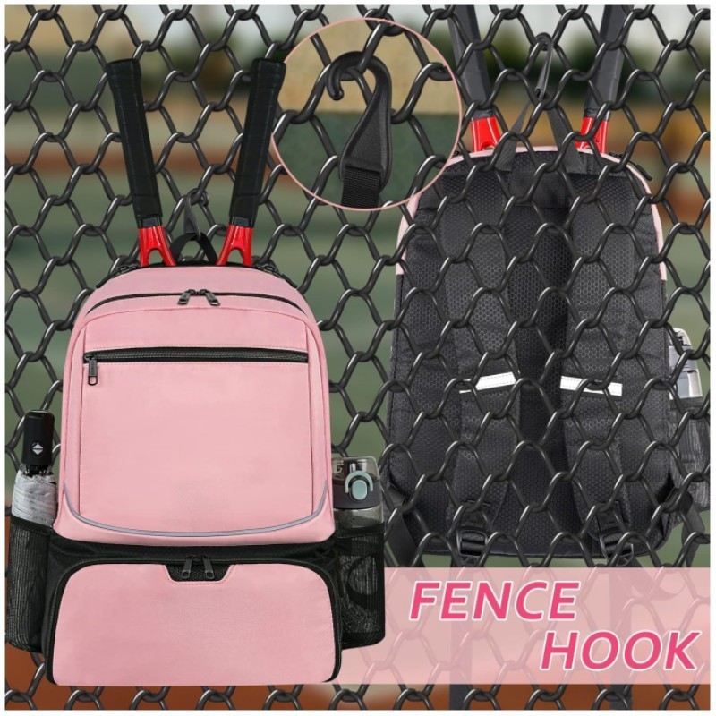 Professional Tennis Racquet Backpack with Ventilated Shoe Compartment & Multi Layer Storage