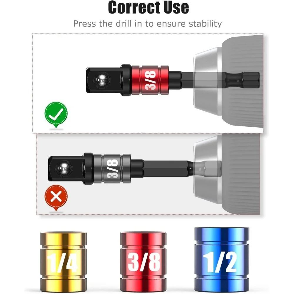 105 Degree Angle Socket Adapter Extension Set