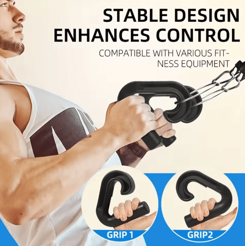 2 PCS Nylon Suspension Grip Handles – Non Slip Lat Pulldown and Cable Machine Attachments