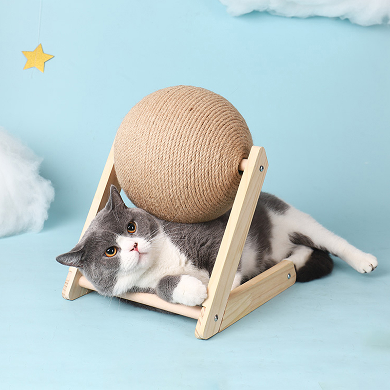 Cat Scratching Ball Toy, Wear Resistant Kitten Sisal Rope Ball Board, Grinding Paws Toys Cats, Pet Furniture Supplies