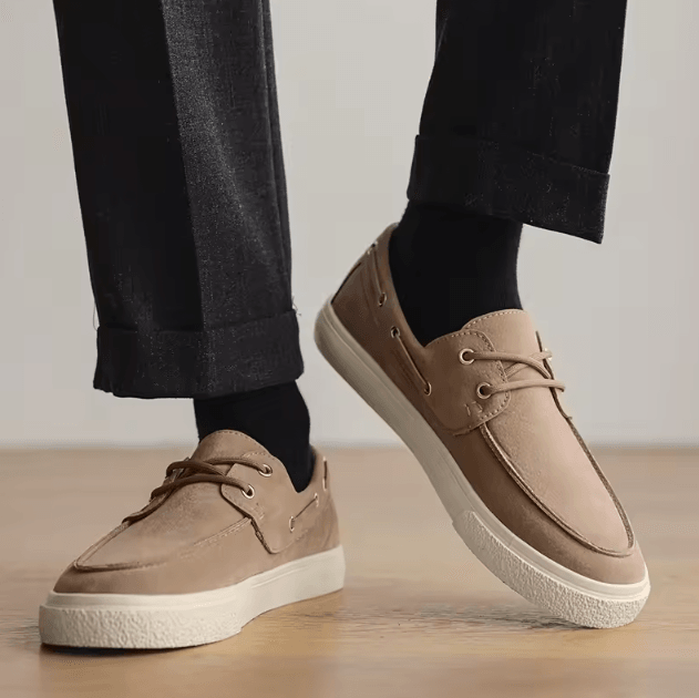 Genuine Leather Mens Handmade Casual Loafers Breathable Slip On Walking and Driving Shoes