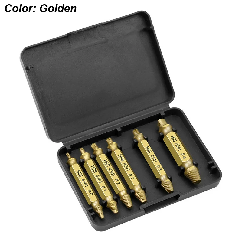 Damaged Screw Extractor Set High Speed Steel Drill Bit Kit for Stripped, Broken & Stuck Screws Quick and Easy Demolition