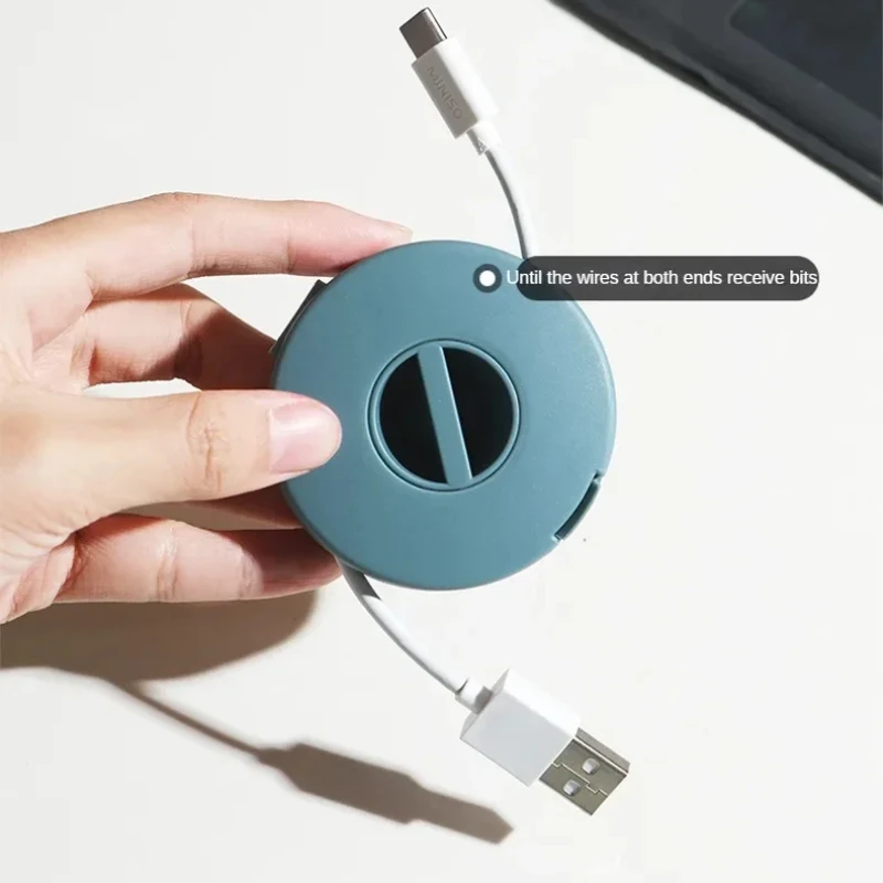 Retractable Reel Box Cable Winder, Transparent Charging Cord Organizer, Portable Holder