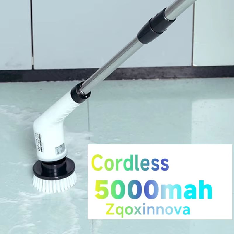 Multi-Surface Cordless Electric Spin Scrubber – Household Cleaning Brush for Kitchen & Bath