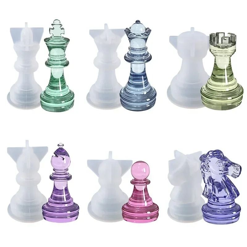 Silicone Chess Mold for DIY Epoxy Resin Casting Handmade Crafts