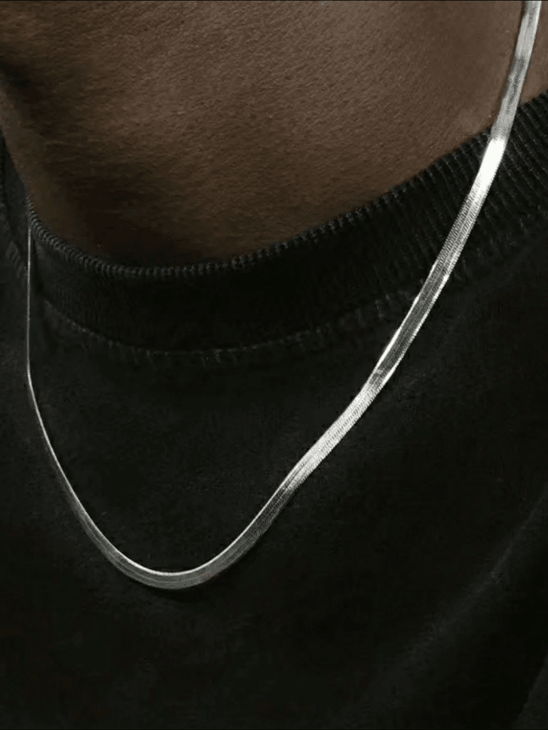 Gold Plated Stainless Steel Herringbone Necklace