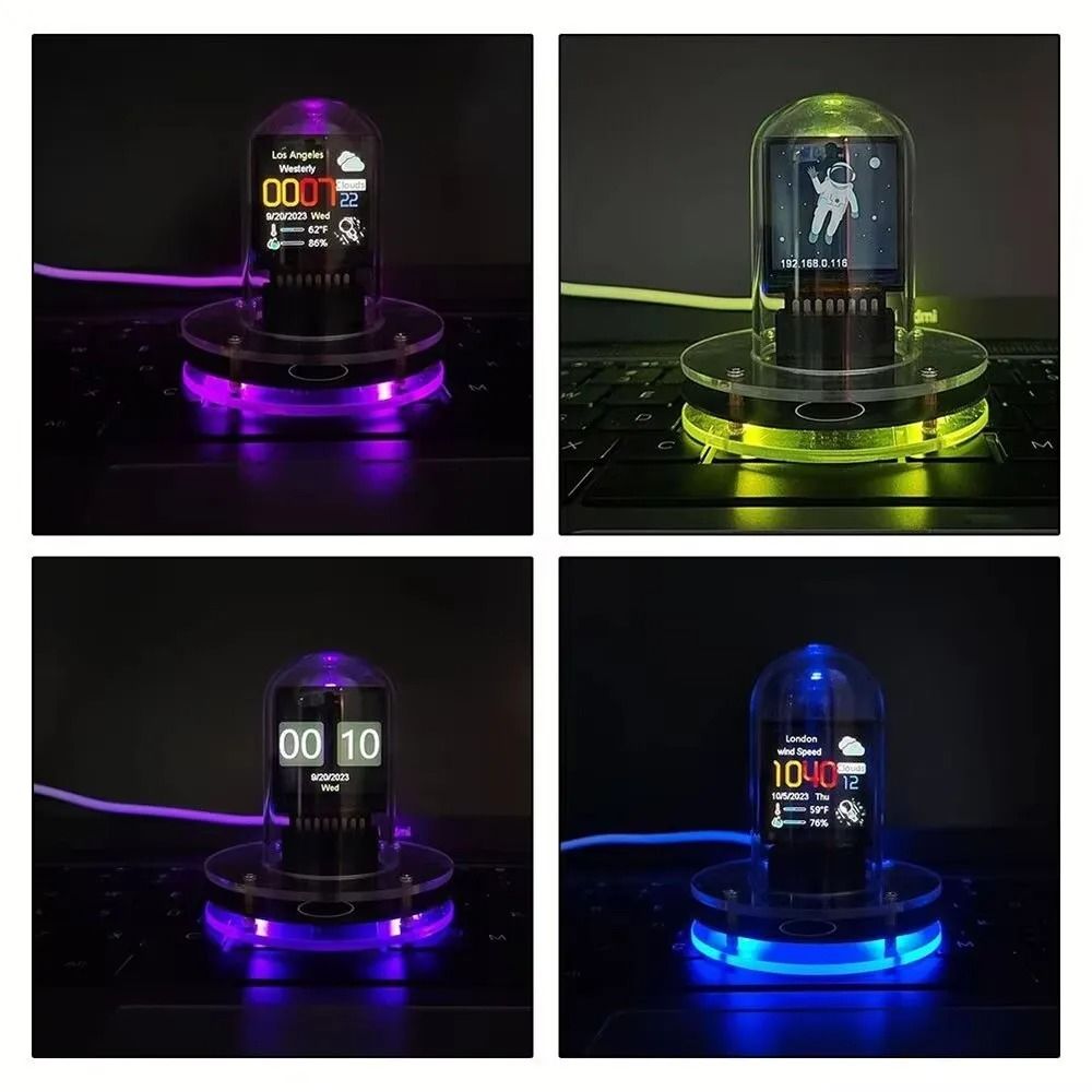 Nixie Tube Style Smart WiFi Digital Clock with Automatic Time Update
