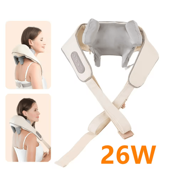 Wireless Neck and Shoulder Massager with Deep Kneading Heat