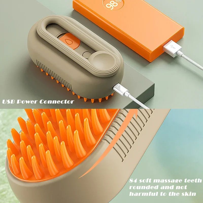 3 in 1 Electric Steam Pet Grooming Brush