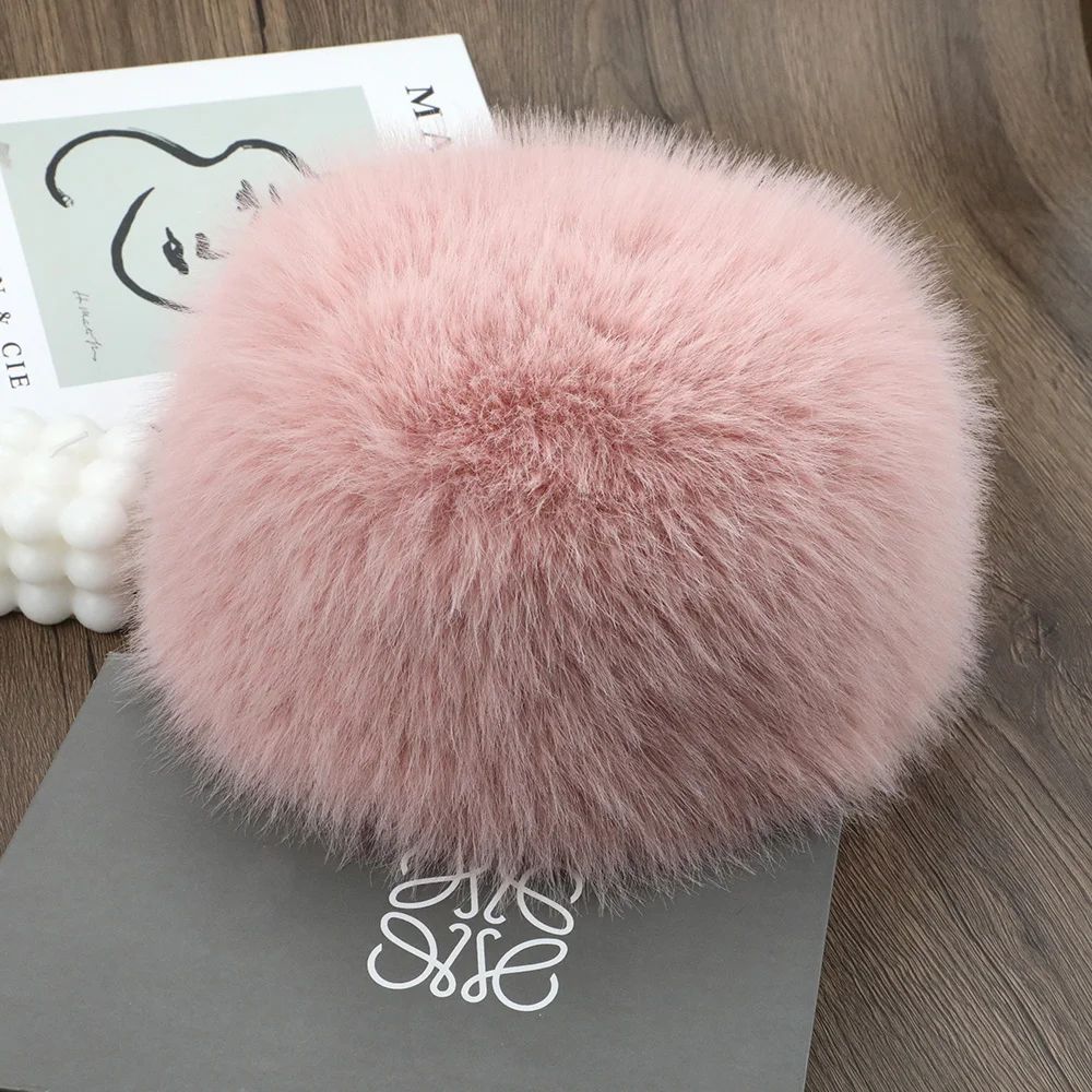 Womens Fluffy Faux Fur Winter Bomber Hat