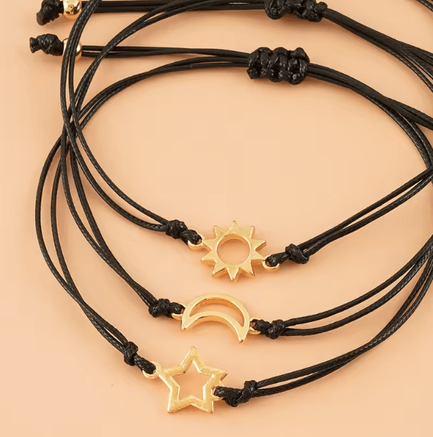 BondBrite 3-PCS Friendship Bracelet Set – Long Distance Promise Bracelets for Best Friends & Sisters