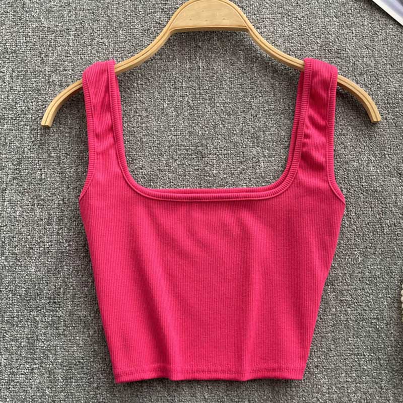 Tank Top Women Sexy Backless Y2k Top Slim Fit Bottoming Blouse Solid Crop Top Sleeveless Camis Mujer