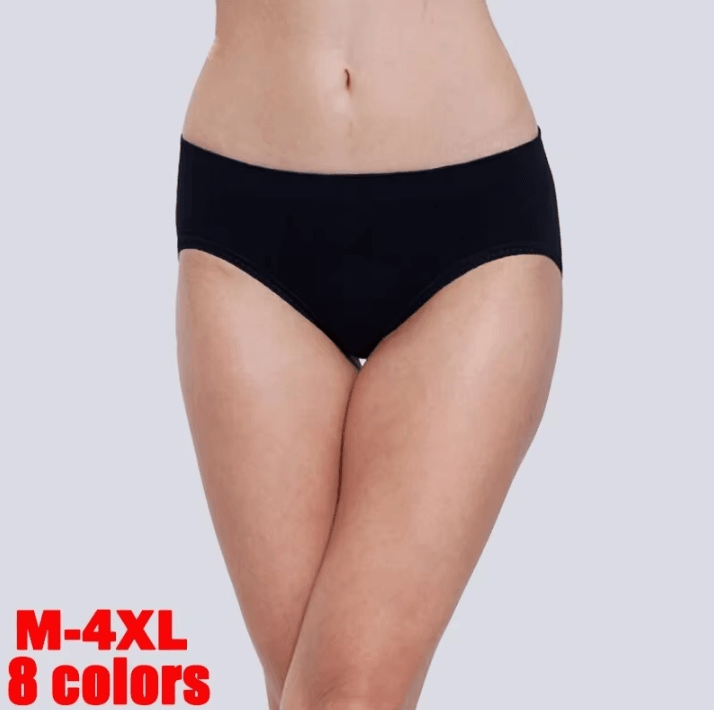 7Pcs Womens Cotton Panties Breathable Plus Size Underwear Briefs (M-4XL)