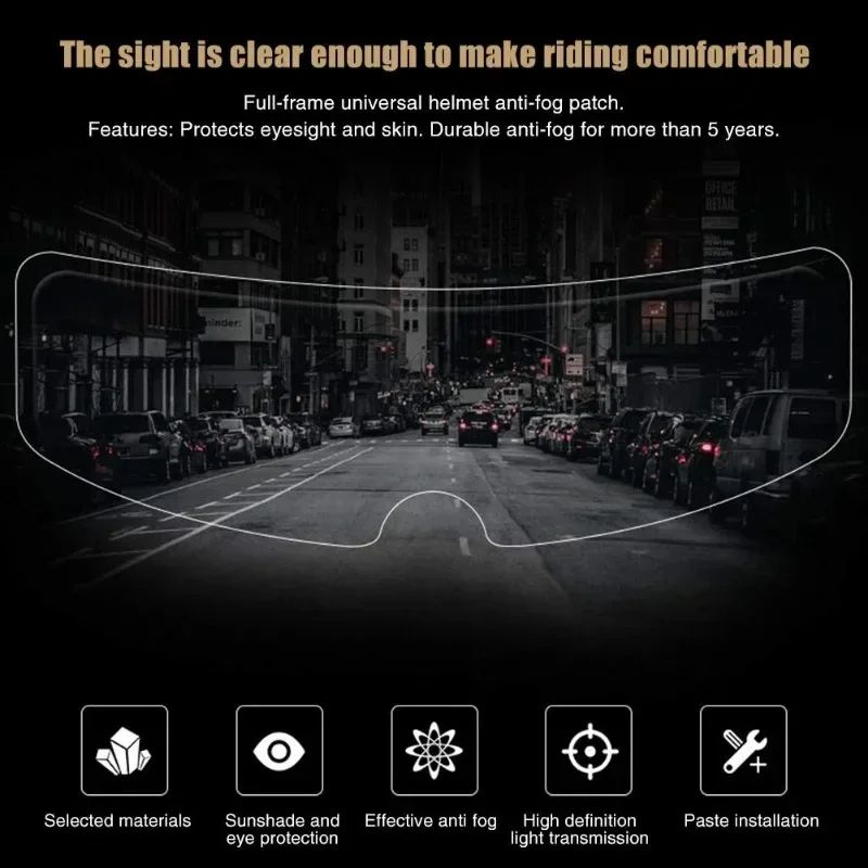 Anti-fog & Rainproof Film for Motorcycle Helmet Lens, Durable Nano Coating Sticker for Clear Vision, Essential Moto