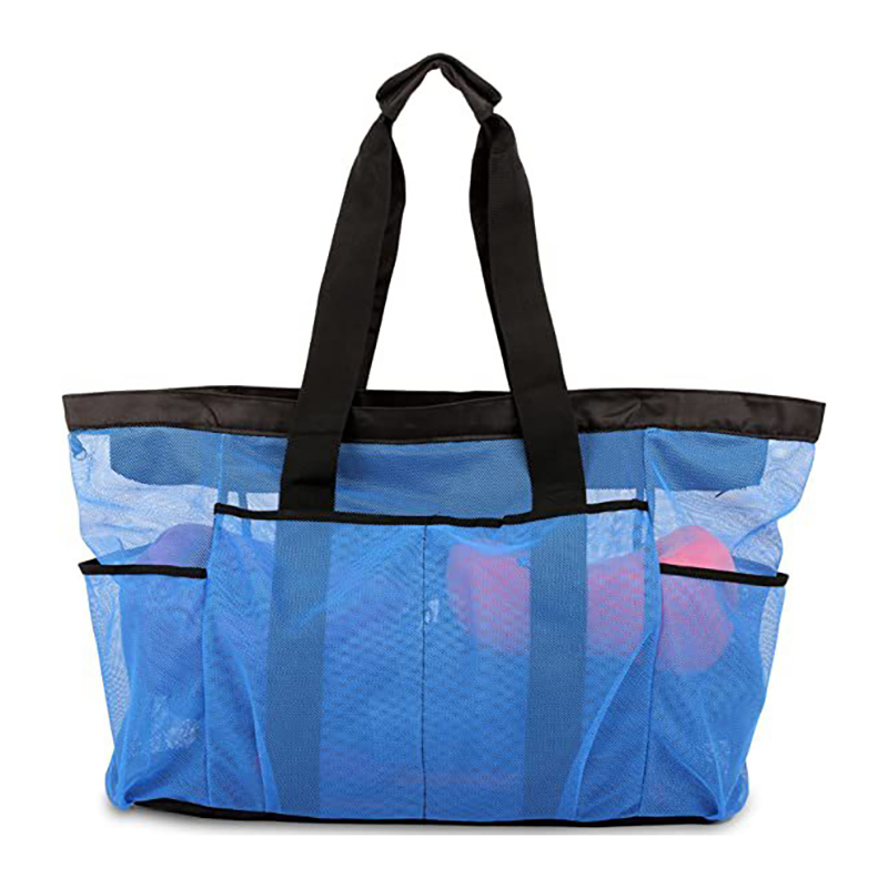 Extra Large Mesh Beach Bag with Pockets Lightweight Foldable Swim and Travel Tote